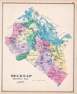 Belknap County, New Hampshire State Atlas 1892 Uncolored